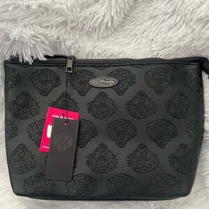 Ed Hardy Black Embossed Cosmetic Bag